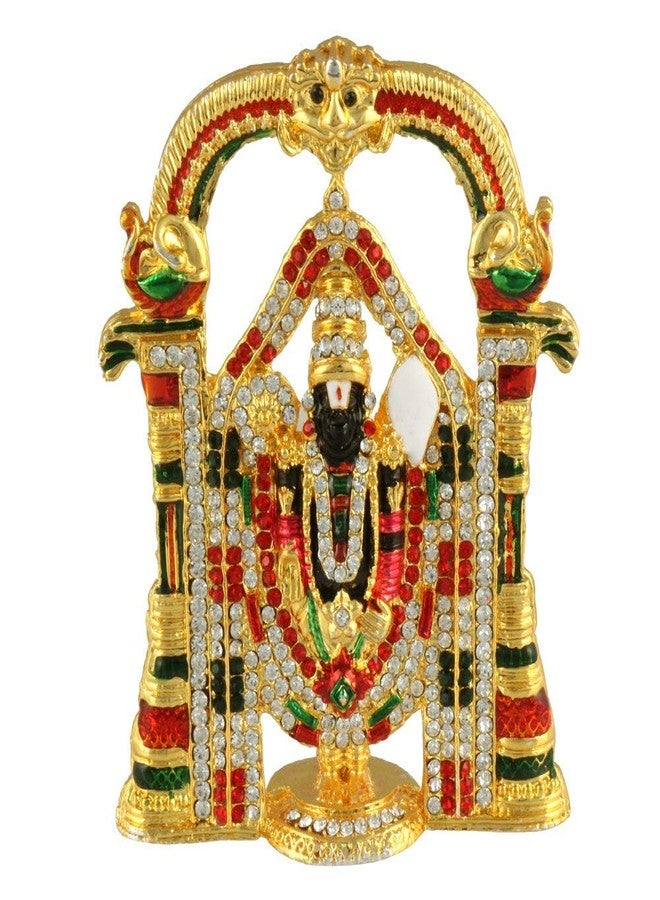 GCT Tirupati Balaji Idol Lord Venkateswara Idol (B-120) Color Metal Statue for Home Décor Car Dashboard Mandir Pooja Murti Temple Puja Office Table Showpiece - Image 1